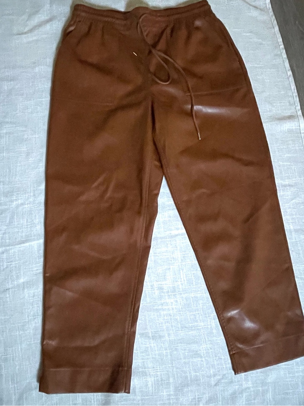 a new day Brown Faux Leather Jogger Pants